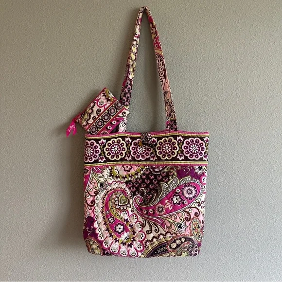 Vera Bradley Pink Paisley Print Purse and Wallet Set